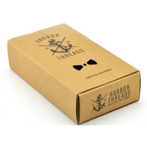Kraft Paper Bow Tie Subscription Box With Screen Printing SGS Approved
