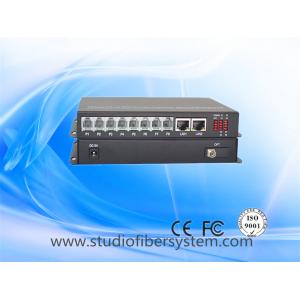 China 8Port Telephone line to Fiber Converter with 2ch gigabit ethernet for armed police system supplier