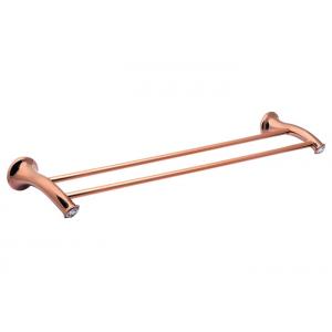 China Bathroom Accessory  Double Towel Bar  Plate Rose Gold Zinc Alloy and Crystal supplier