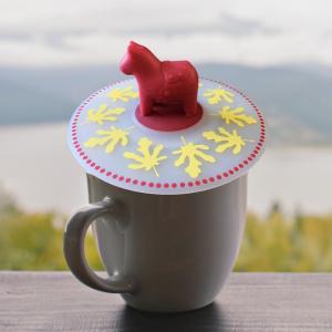 Customizable Cute Cartoon Coffee Cup Silicone Lid Reusable Dustproof Cup Lid, Suction Lid Sealing Lid