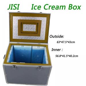 PU + Vacuum Insulation Material Ice Cream Cooler Box For -22C Frozen