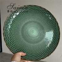 China Luxury Green Wedding Charger Plate Wedding Table Decoration Green on sale