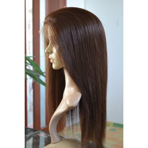 China Beautiful Natural Looking Silky Straight Indian Remy Hair Hand Tied Full Lace Wig supplier