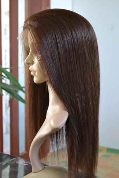 Beautiful Natural Looking Silky Straight Indian Remy Hair Hand Tied Full Lace