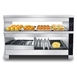 3 in 1 Combo Cabinet Food Warmer Display Stainless Steel Acrylic Tabletop Commercial