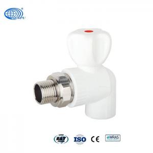 China gray White Male Straight Angled Radiator Valve 20mm To 110mm supplier