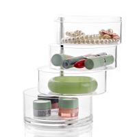 China PS Plastic Cosmetic Display Box Storage With Cover Desktop Jewelry Ear Stud Rack Shooting Props on sale