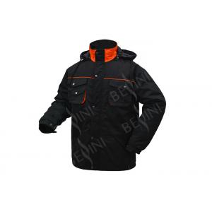 China Cotton Winter Workwear Clothing Padded Jacket With Hood And Oxford Reinforcement supplier