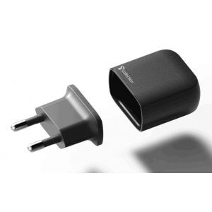 Black Fast Mobile Charger With Double USB Port 5V 1A / 2.1A / 2.4A For EU Korea Market