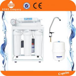 China Steel Shelf  Reverse Osmosis Water Filtration System Under Sink Schematic Installation Snap - In Faucet supplier