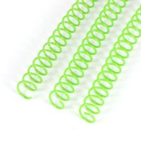 China Green 36 Loops PVC Coil Binding Spiral Wires Single Loop Coils For Notebooks on sale