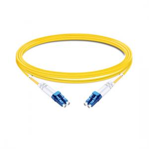 1m (3ft) Duplex OS2 Single Mode LC UPC to LC UPC PVC (OFNR) Fiber Optic Cable