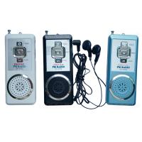 China Mini Flashlight Portable FM Speaker Radio Dry Battery Power Auto Scan Band on sale