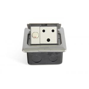 China Brushed Silver Recessed Floor Electrical Outlet Convenient Detachable Structure supplier