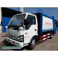 China ISUZU 600P 7CBM Automatic Garbage Truck  Power Steering Hydraulic Lift on sale