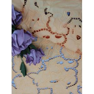 100% Cotton Embroidered Eyelet Fabric Laser Cut Combed Cotton Cloth