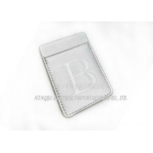 Adhesive Cell Phone Case That Holds Credit Cards , White Mobile Phone Sleeves