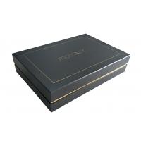 China Black Color Cardboard Gift Boxes , Baby Bath Towel Packaging Paper Box With Lid on sale