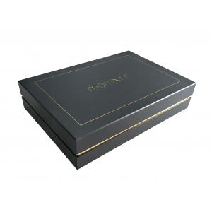 China Black Color Cardboard Gift Boxes , Baby Bath Towel Packaging Paper Box With Lid supplier