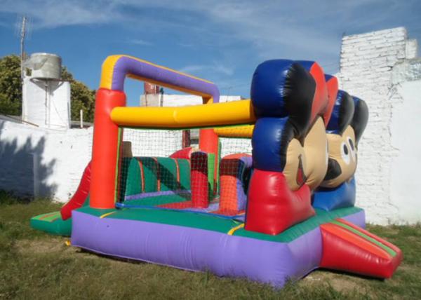 Customized Mickey Mouse Inflatable Bounce House Moonwalk Bouncers With Logo