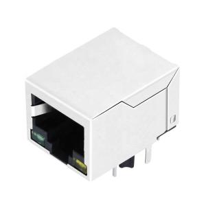 China comprimento 21.6mm do conector fêmea de 100Base-T 1000Base-T 1x1 8P8C RJ45 supplier