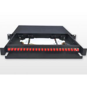 China 19 Inch FC 1U Fiber Optic Rack Mount Patch Panels 450 * 277 * 45mm For Network supplier
