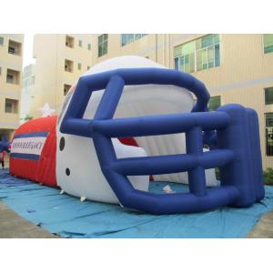 China Outdoor advertising inflatable green football helmet tunnel supplier
