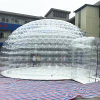 China Clear 1mm PVC Tarpaulin Inflatable Bubble Lodge Tent Fire Proof Easy Set Up on sale