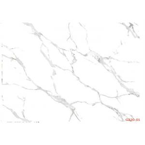 Custom White Marble Look PVC Film For Interior Surface Decoration Waterproof