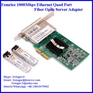 China adaptador do servidor de Gigabit Ethernet PCI Express x4 do porto do quadrilátero 1000Mbps, NIC do servidor de Intel 82580 supplier
