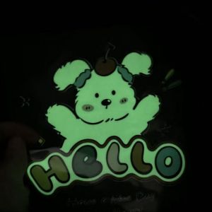 China Waterproof Glow In The Dark Sticker Heat Sealing Custom Heat Press Stickers High Visibility wholesale