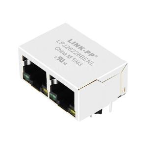 China YDS 62F-1207GYDNW2NL Compatible LINK-PP LPJ26226BENL 10/100 Base-T 8p8c Tab vers le bas vert/jaune LED 1x2 Porte connecteur RJ45 supplier