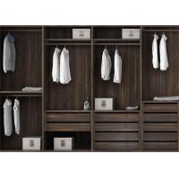 China Pull Out Cloth Rack Walk In Closet Cabinets , Melamine Finish 4 Door Wardrobe on sale