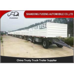 China 30000 - 50000kg Side Panel Draw Bar Trailer Mechanical / Air Suspension supplier