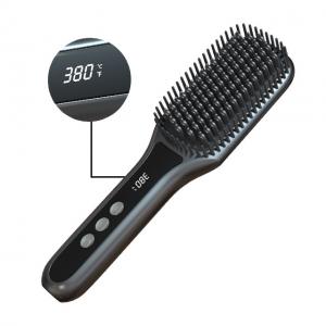 China Inteligent Hair Straightener Comb Heating Negative Ion Curling Brush supplier