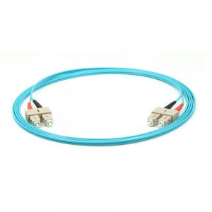 OM3 SC / UPC-SC / UPC Duplex LSZH Multimode Fiber Optic Cable Blue