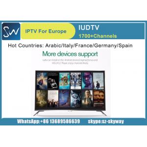 China 1700 channels in Europe IUDTV iptv support different kinds of tv shows for tv receivers supplier