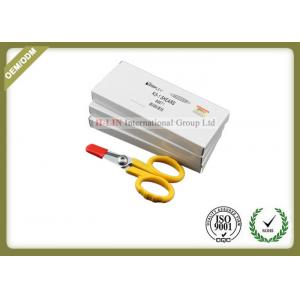 China Straight Shape Fiber Optic Kevlar Cutter With Sawtooth Yellow Color supplier