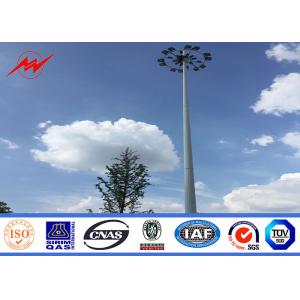 25m powder coating sports center high mast pole lighting with lifting system