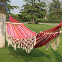 China 1.5kg Hand Woven Tassels Outdoor Camping Hammock Lightweight Camping on sale
