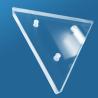 China Vidro óptico de quartzo placa de quartzo fundido de forma triangular com buraco wholesale