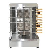 China Gas Shawarma Machine 2 Burner Chicken Doner Kebab BBQ Grill Skewers Maker For Outdoor on sale