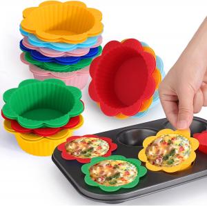 Multicolor Reusable Silicone Cake Tin , Durable Silicone Liners For Baking Trays