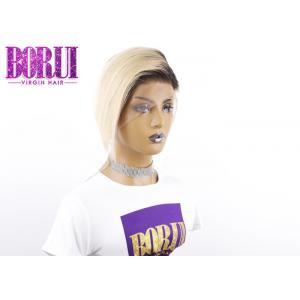 China Human Hair Colored Bob Wigs 613 Blonde Short Pixie Cut Wig Peruvian Fashion supplier