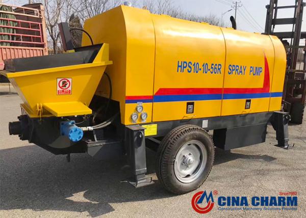 High Reliability Trailer Mounted Concrete Pump Easy To Move For Small Constructi