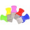 Multi Color ABS Handle Fine Toothed Flea Comb With Long Stainless Steel Pins