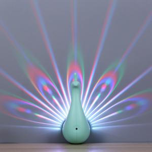 Novelty gifts product Peacock projection lamp, funny peacock wall lamp murals wallpapers