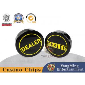 Round Double Sided Engraving Tabletop  Texas Holdem Button For Casino