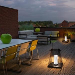 Creative Rattan Floor Lantern Lamp E27 Base For Outdoor Garden