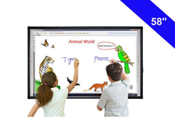 58" Digital Touch Screen Interactive Whiteboard In The Classroom USB Cable Power